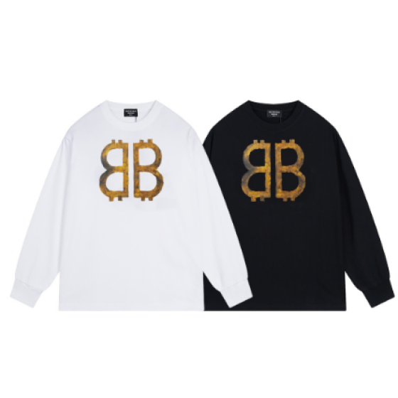 Balenciaga retro graffiti print long-sleeved shirt
